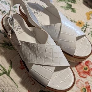 White flatform sandals vince camuto